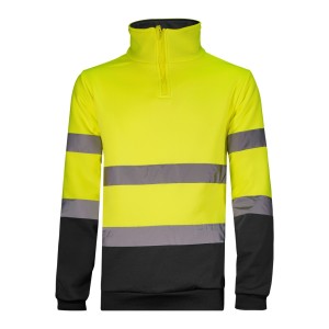SWEAT M/FECHO ALTA VISIB CINZA/AMARELO WR.2.851